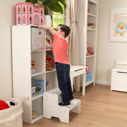 Wooden Step Stool - White V4