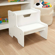 Wooden Step Stool - White V4