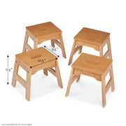 Wooden Stools – Set of 4 H7