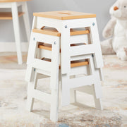 Wooden Stools – Set of 4 Z5