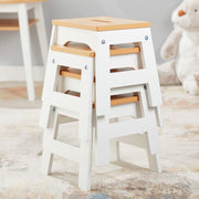 Wooden Stools – Set of 4 Z5