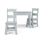 Wooden Table & 2 Chairs - Gray U1
