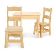 Wooden Table & Chairs - Natural K7