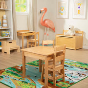 Wooden Table & Chairs - Natural K7