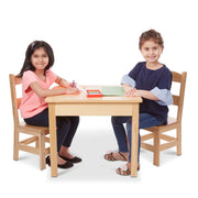 Wooden Table & Chairs - Natural K7