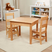 Wooden Table & Chairs - Natural K7