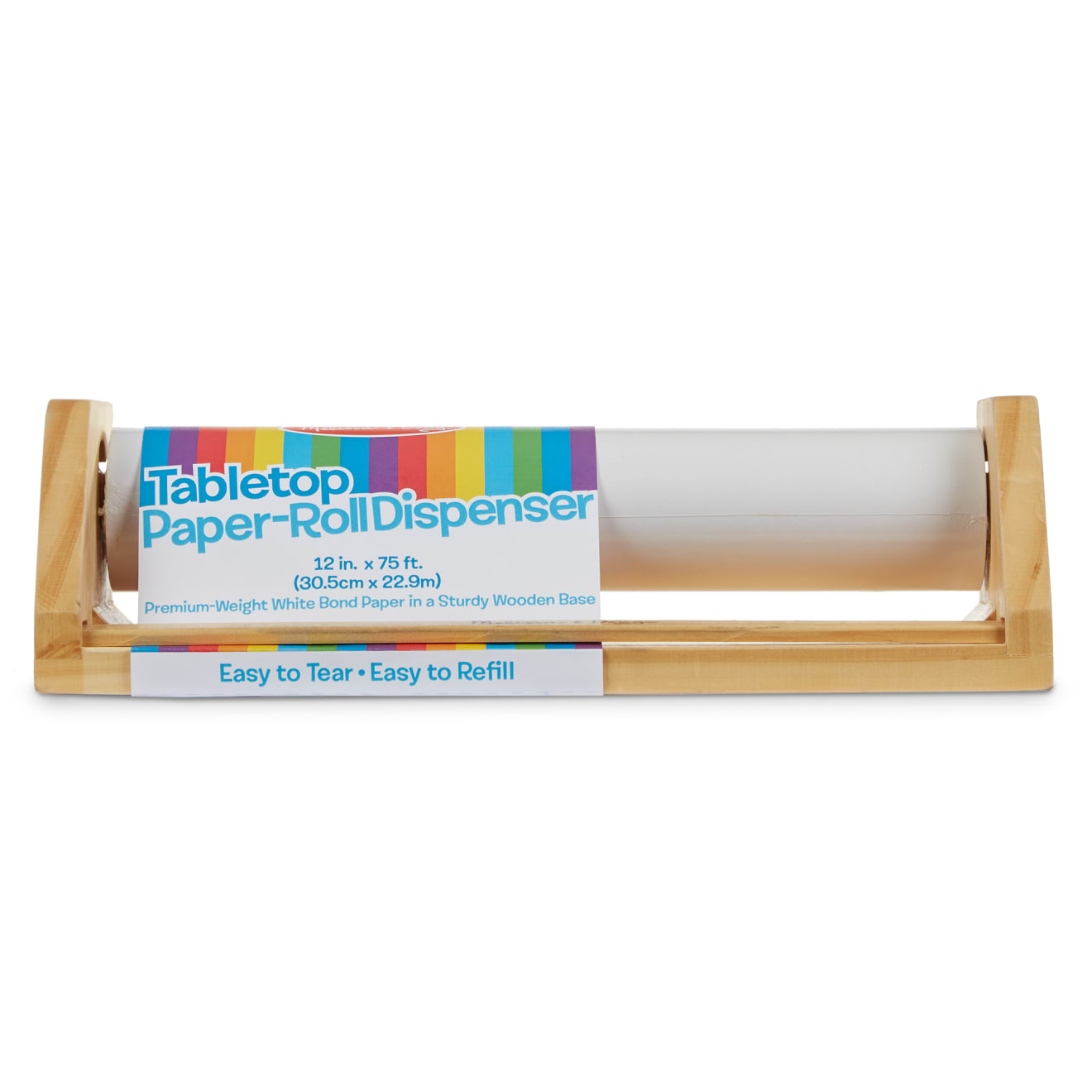 Wooden Tabletop Paper Roll Dispenser E4