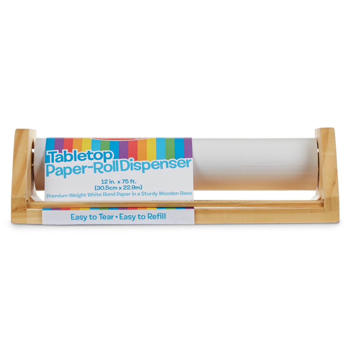 Wooden Tabletop Paper Roll Dispenser Y9