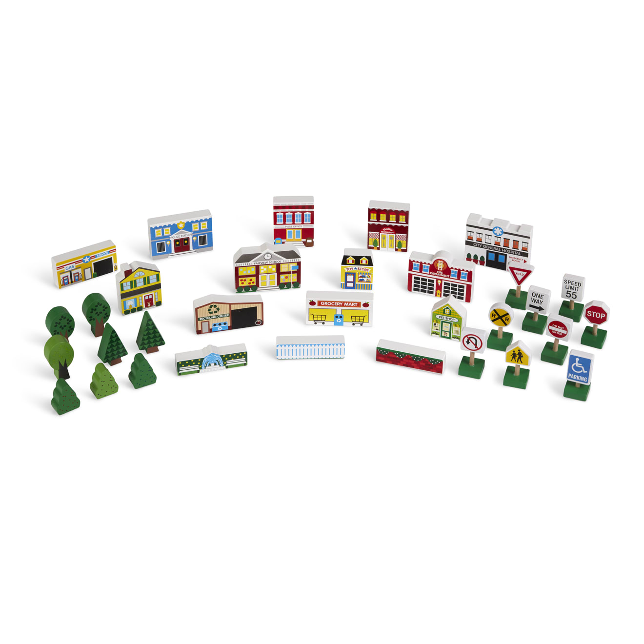 Wooden Town Play Set K0