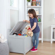 Wooden Toy Chest (Gray) H4