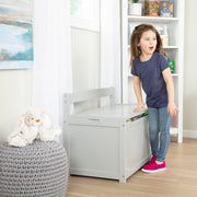 Wooden Toy Chest (Gray) H4