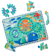 Wooden Underwater Gear Puzzle – 18 Pieces V5