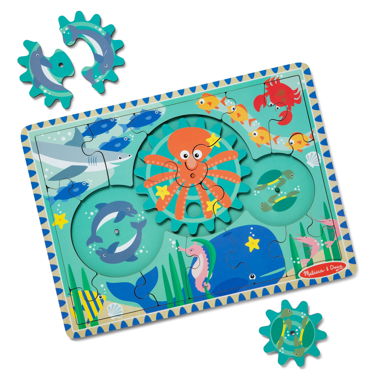 Wooden Underwater Gear Puzzle – 18 Pieces Y6