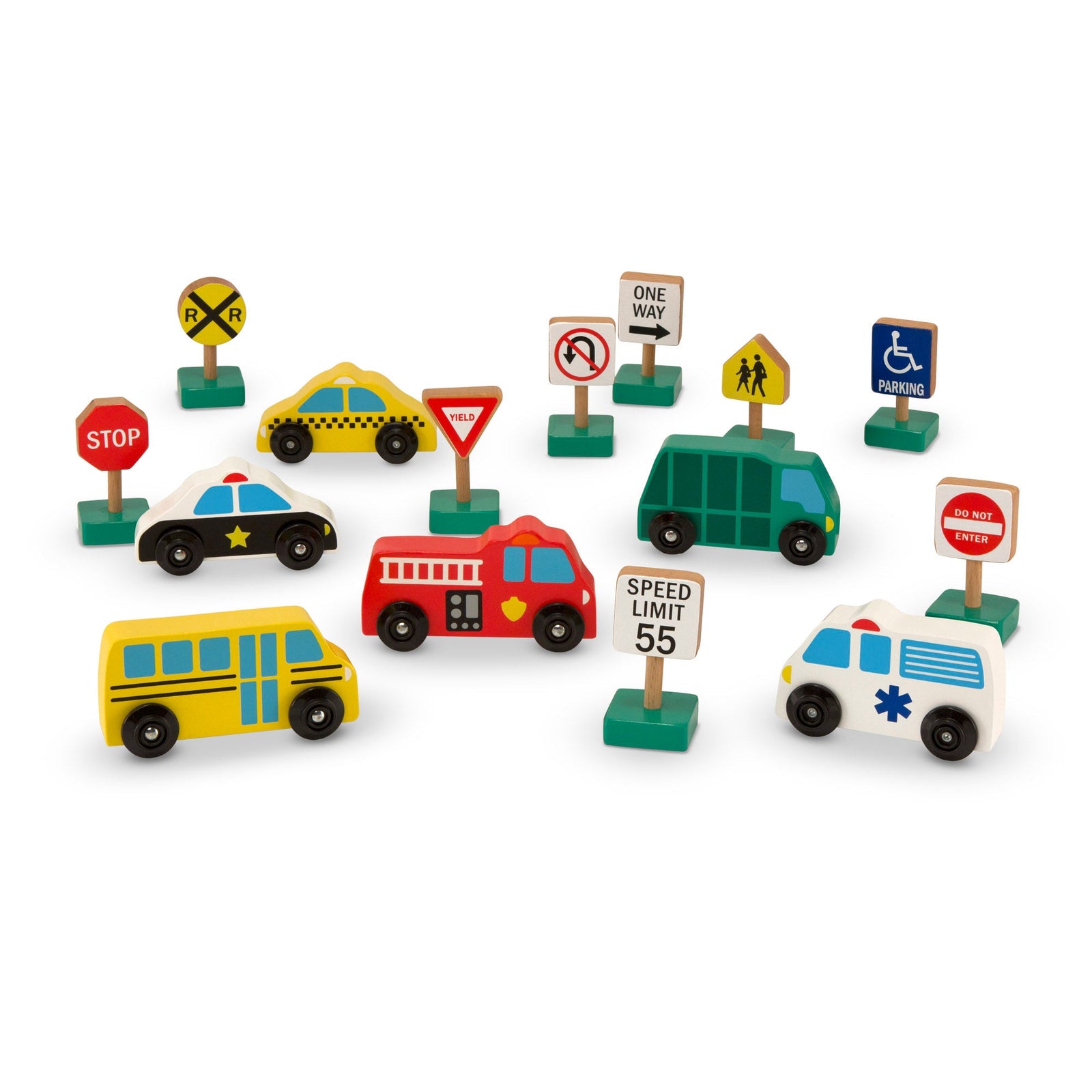 Wooden Vehicles and Traffic Signs N4