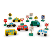 Wooden Vehicles and Traffic Signs N4
