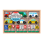 Wooden Vehicles and Traffic Signs N4