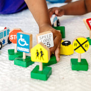 Wooden Vehicles and Traffic Signs N4