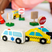 Wooden Vehicles and Traffic Signs N4
