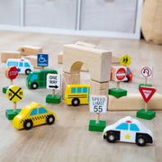 Wooden Vehicles and Traffic Signs N4