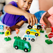 Wooden Vehicles and Traffic Signs N4